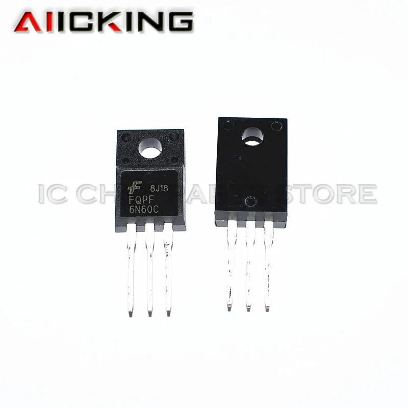 10 шт./лот FQPF6N60C TO-220F 6N60C 6N60 N-Channel MOSFET