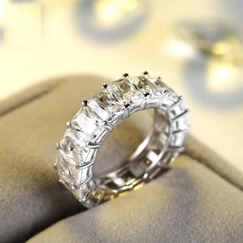 Брендовое кольцо из серебра 925 пробы с разноцветными драгоценными камнями для женщин, обручальное кольцо вечности, обручальное кольцо на палец