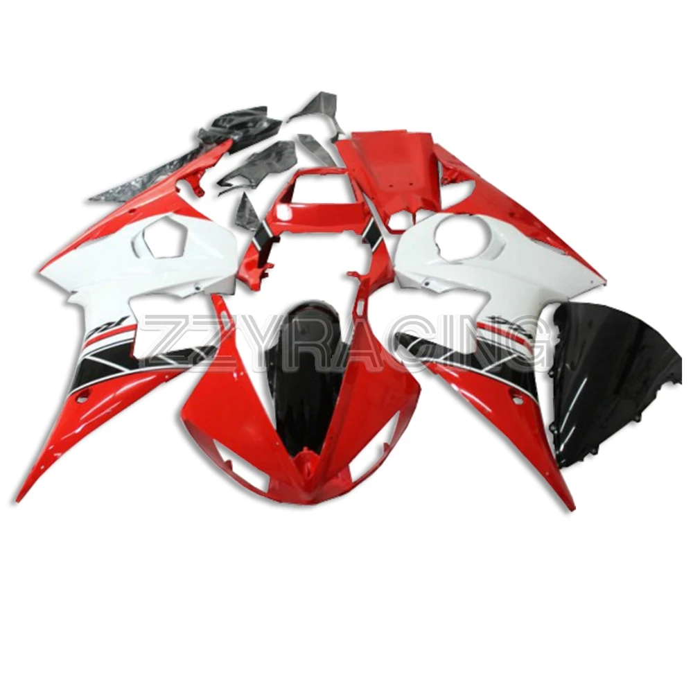 Инжекционные Обтекатели для YAMAHA R6S 2006-2009 2007 2008 Полный комплект панелей 06 07 08 09 ABS пластик белый красный ковбочки чехол