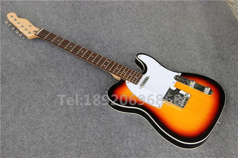 Custom shop Стандартный sunburst TL электрогитара, три седла bridage, t55