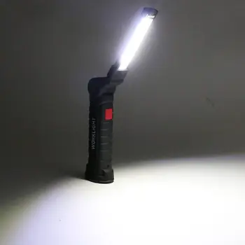 

Foldable Flexible Hand Torch Work Light Magnetic Inspection Lamp Mini COB LED Flashlight Torch USB Charging Port Portable
