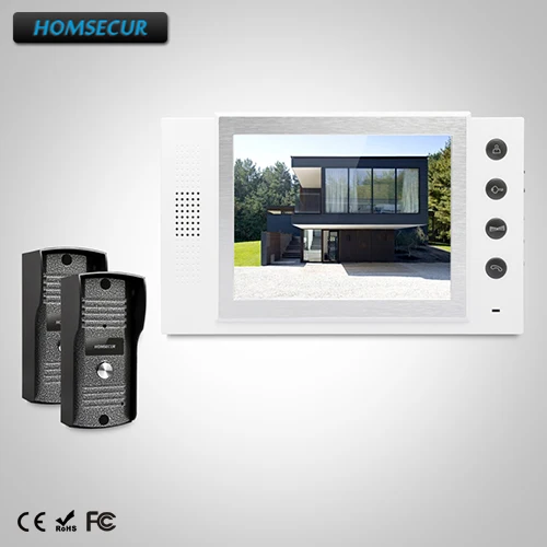 

HOMSECUR 8" Video Door Entry Phone Call System+Outdoor Monitoring for Apartment TC031 +TM801-W