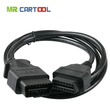 Cartool cabo de extensão 16pin obd2, cabo de extensão 1.5m elm327 odb2 16 pinos elm327 obd ii, interface conector