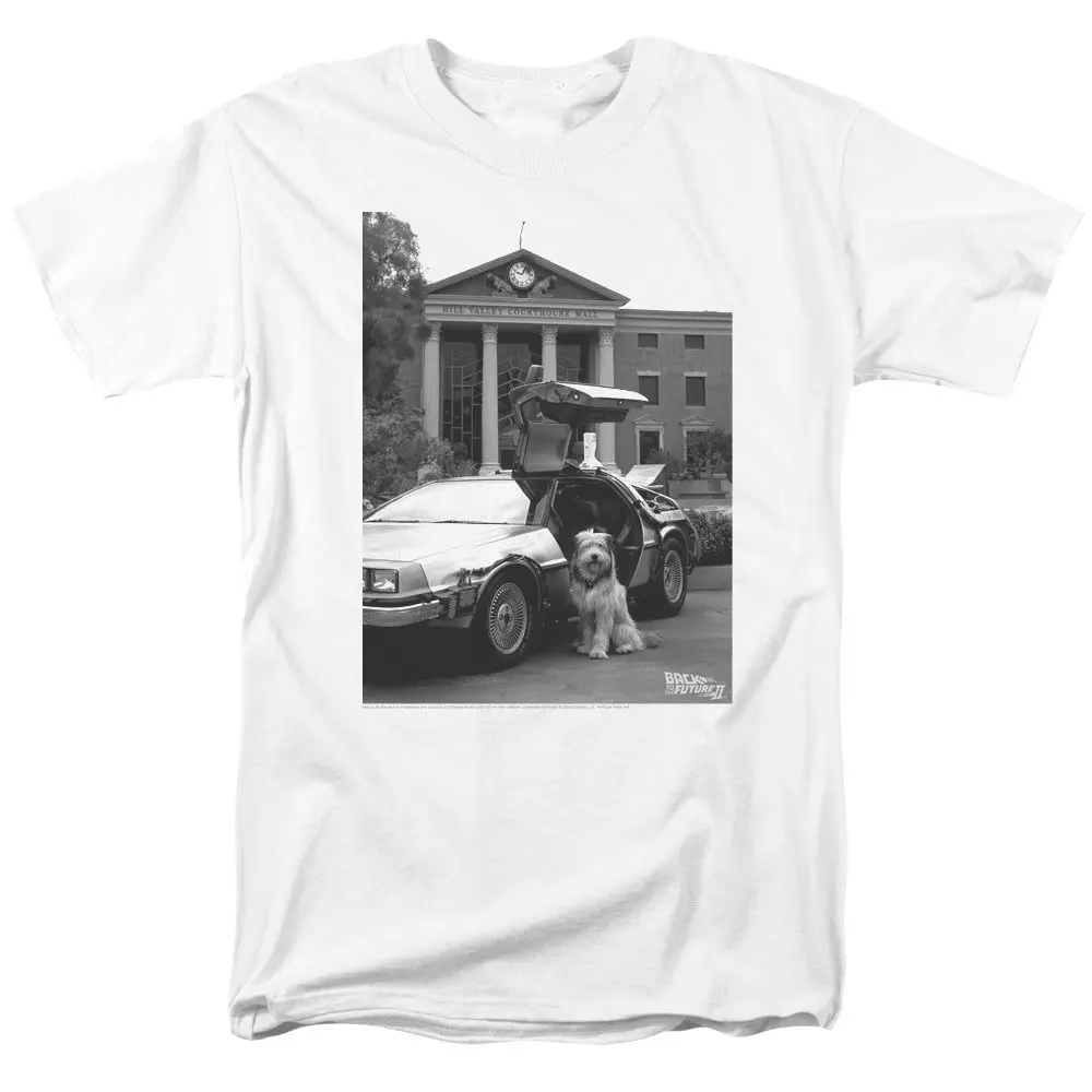 

Back to the Future Movie Photo EINSTEIN Dog Licensed Adult T-Shirt All Sizes 100% Cotton Short Sleeve Summer T-Shirt