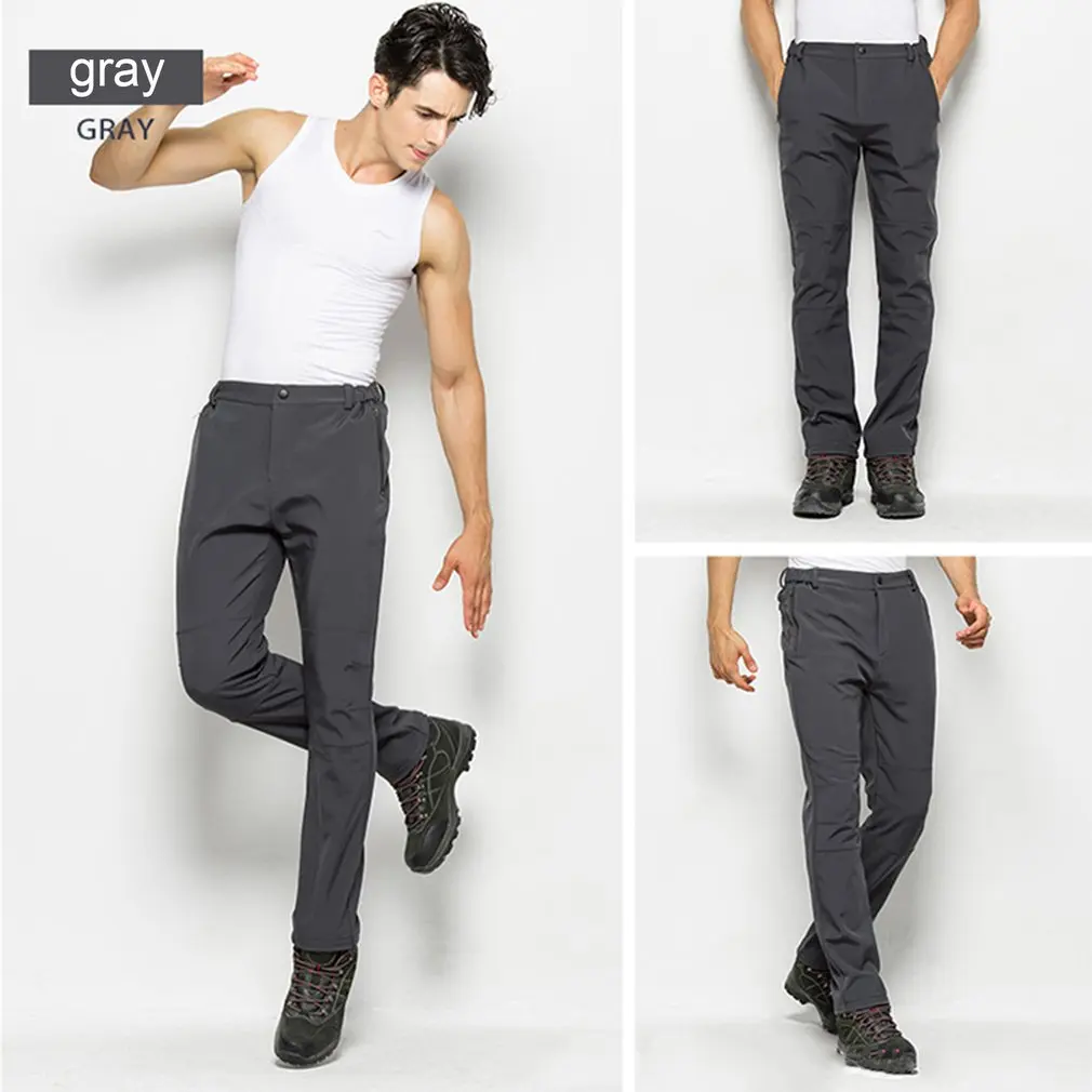 Grueso cálido pantalones suave cómodo de los hombres pantalones a prueba de agua a prueba de viento pantalones de deportes al aire libre senderismo Camping Trekking Grueso cálido pantalones suave cómodo de los hombres pantalones a prueba de agua a prueba de viento pantalones de deportes al aire libre senderismo Camping Trekking