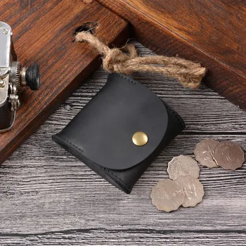 

Hot Sale Vintage Cowhide Leather Coin Purse Male Woman Cowhide Small Mini Wallet Wallets Storage Pocket Monedero Portemonnee