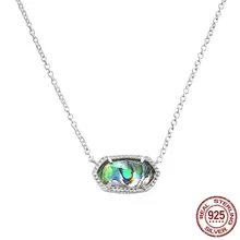 Fashion 925 Sterling Silver Abalone Shell Elisa Necklaces&Pendants Exquisiteness Handmade Design For Women Valentine’s Day Gift