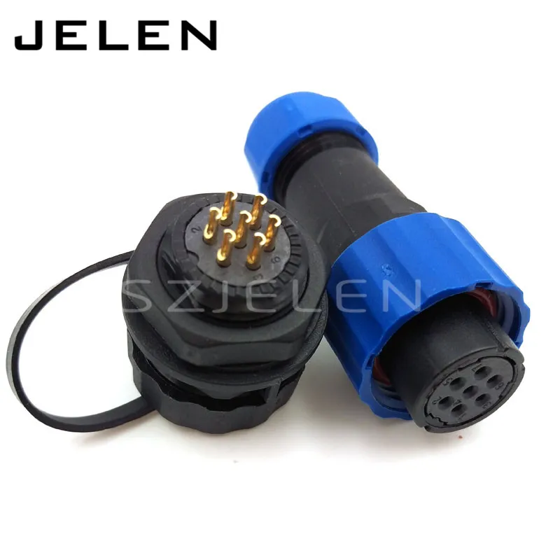 

SD16 , 7-pin Waterproof plug socket connector, IP68, Equipment installation power connectors, Device power connector 7 pin