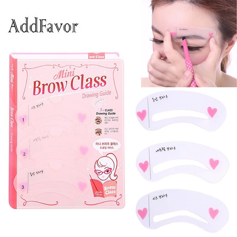Addfavor 100Set Eyebrow Grooming Stencils Eye Brow Eyeliner Shaping
