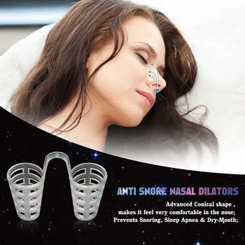 

4pc Stop Snoring Snore Device Magnetic Anti-Snoring Anti Snore Apnea Nose Clip Breathe Aid Sleeping Aid Equipment Healthy Care
