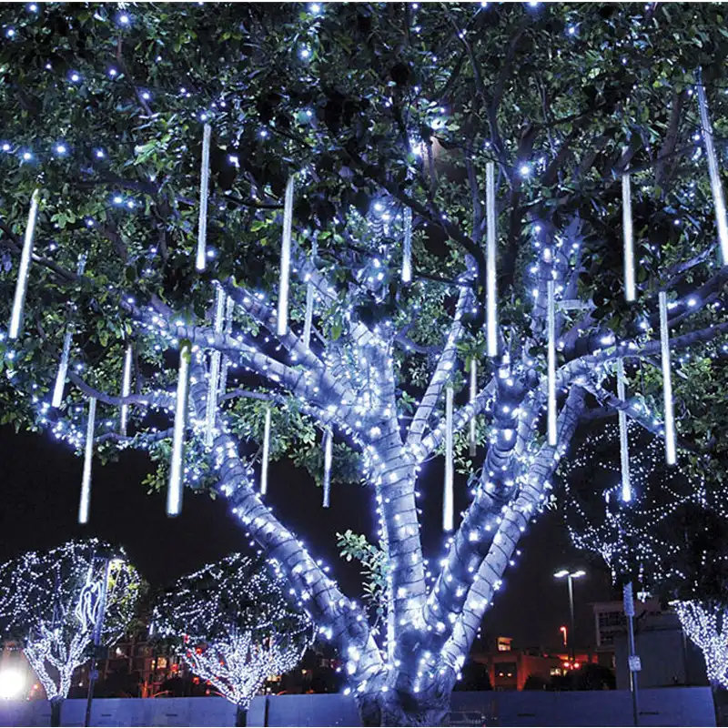 Natal 30cm Led Meteor Shower Rain Tube String Lights Outdoor Christmas Home Decor New Year Navidad Christmas Tree Decorations Q Aliexpress