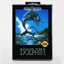 Новая 16 бит MD игровая карта-ecco Дельфин с розничной коробкой для sega genesis system