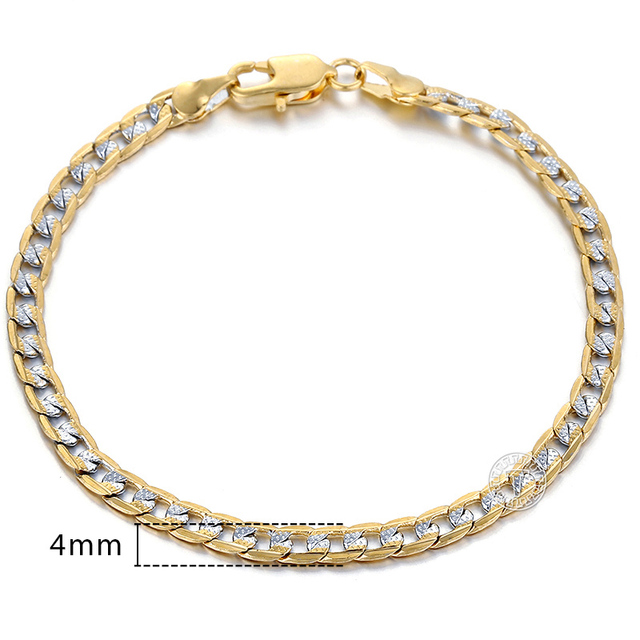 Gold Filled Bracelets For Women Men Twisted Curb Snail Rolo Wheat Box Link Chains Bracelet Wholesale 15 styles GBB2A