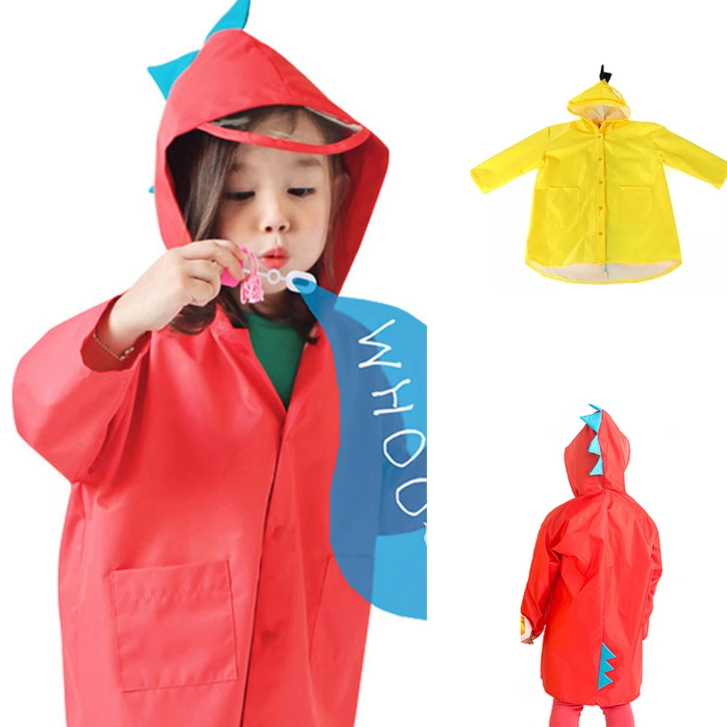 

New Kids Cartoon Dinosaur Rain Coat Children Animal Rainwear Rainsuit Kids Rain Proof Animal Raincoat Student Poncho