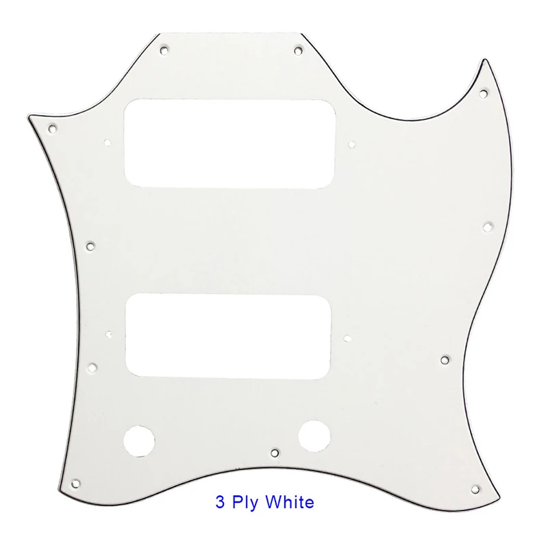 3 Ply white gibson SG pickguard with P90 Pickups