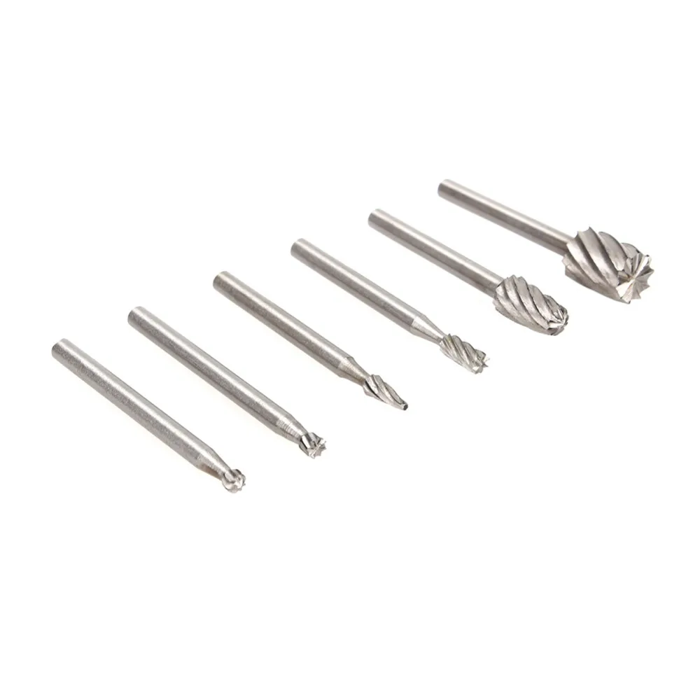 6pcs 1/8 Mini Drill Bit Set Cutting Tools Rotary Tool For Woodworking