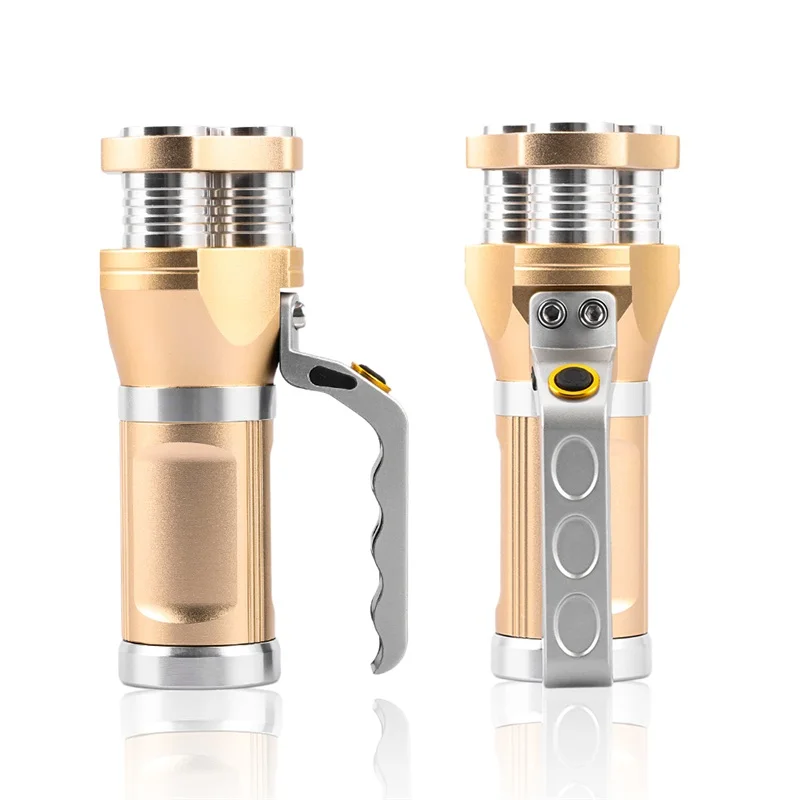 

High Quality 3 Modes 90000LM 3T6 Spotlight LED 18650 Led 2 Clours Waterproof LED Flashlight Torch Light