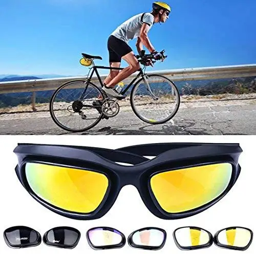 Polarized 4 Lens Cycling Glasses Road Bike Eyewear Sunglasses MTB Mountain Bicycle Goggles | Автомобили и мотоциклы