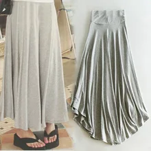 Модальные женские юбки нерегулярные плиссированные юбки для женщин эластичная лента Гибкая Летняя Повседневная пляжная Стильная однотонная разноцветная юбка