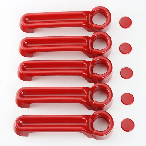 Red Golden Door Handle Cover for 2/4 Doors Jeep Wr...