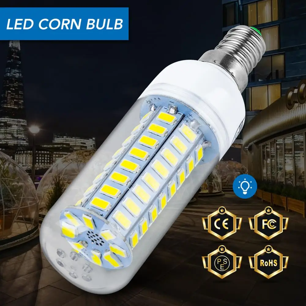 

E27 Corn Bulb E14 LED Lamp B22 LED Bulb GU10 220V Bombillas 24 36 48 56 69 72leds Light 5730 SMD Chandelier Candle Energy Saving