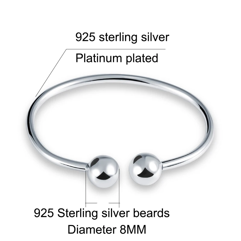 Adjustable sterling silver bangles (6)