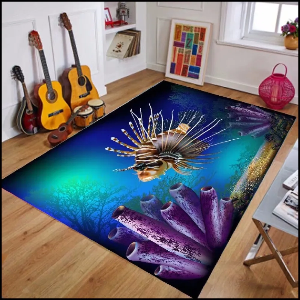 Summer 6mm Ultra thin 3D Carpet Mediterranean Style Carpets Underwater