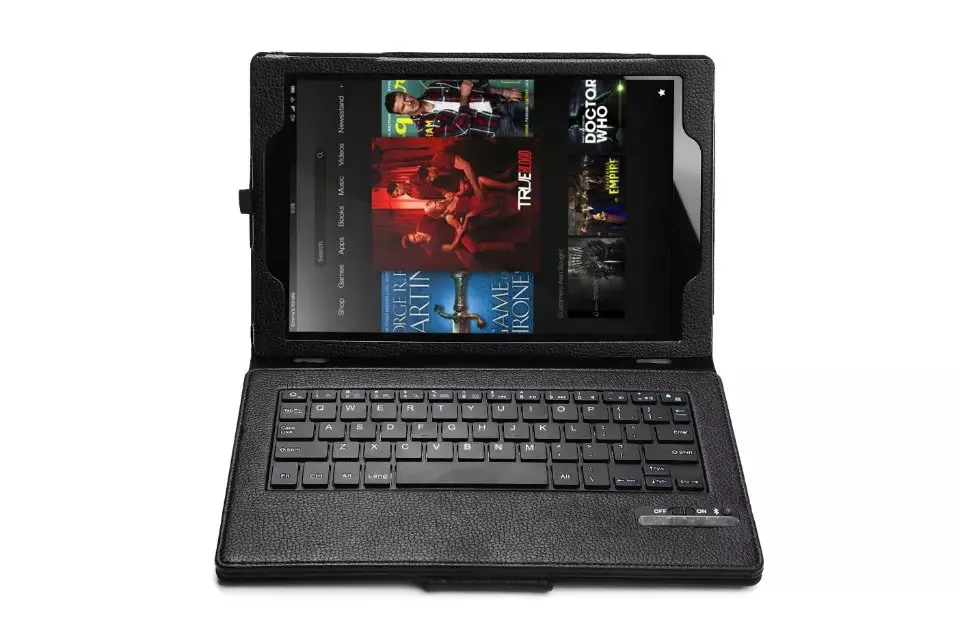 

For Amazon Kindle Fire HD10 HD 10 2015 Version tablet case Business Bluetooth Keyboard Litchi Texture Leather Case Smart Cover