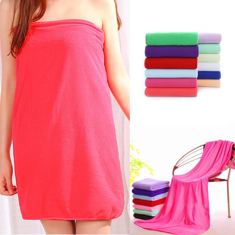 

70*140 cm Solid Absorbent Bath Towel Microfiber Towel Quick-Drying Soft Beach Towels Spring/Autumn Swimming Spa Towel 8A0086