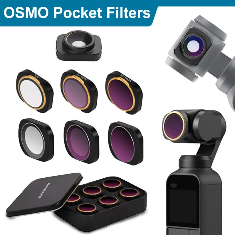 MCUV CPL NDPL ND64 PL ND4 ND8 Набор фильтров для объектива камеры DJI OSMO POCKET 1/2 Gimbal Accessories Pocket