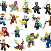 800 шт./партия 34044 Супер Герои Бесконечность война танос Халк доктор Странник танос Черная пантера Человек-паук Строительные блоки игрушки