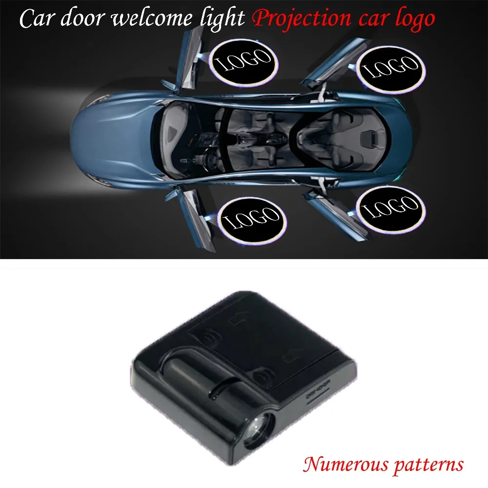 Self Adhesive Ghost Lights for Door 2pcs Car Projection LED Projector Door Shadow Light For Acura Smart Sensor Courtesy Emblem Laser Open or Exit Logo Light Lamps,Compatible for Honda Acura
