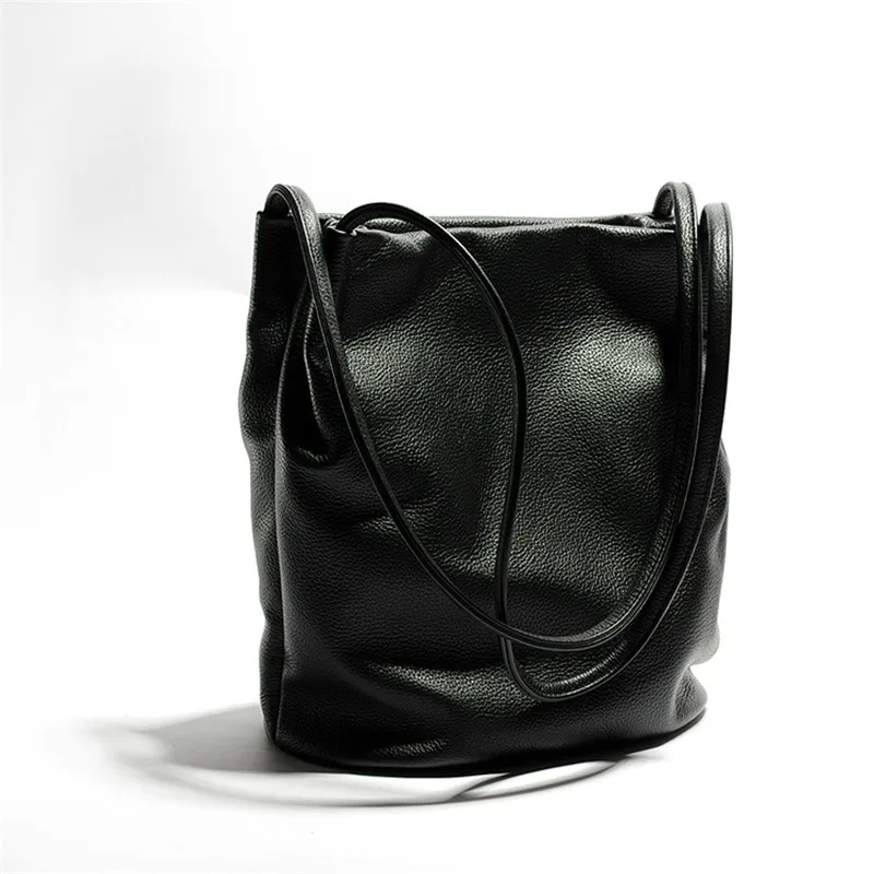 

New Arrival Luxury Brand Designer Women Totes Genuine Leather Women Handbag Large Cpacity Lady Shopping Bag Sac Bolsa Black