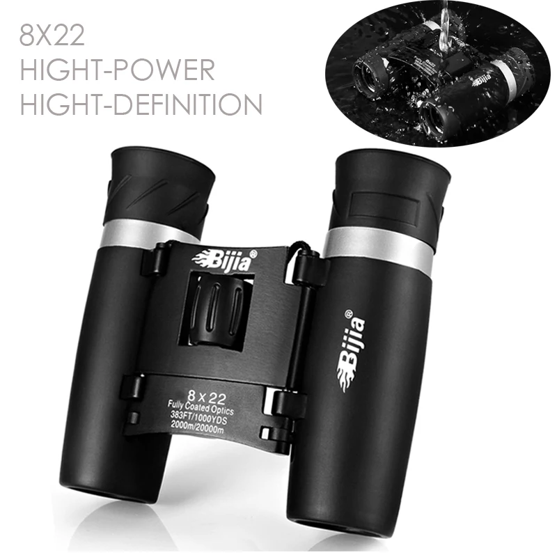 

BIJIA 8x22 High Quality HD Lightweight Outdoor Portable Binocular Folding Compact Binoculars For Hunting