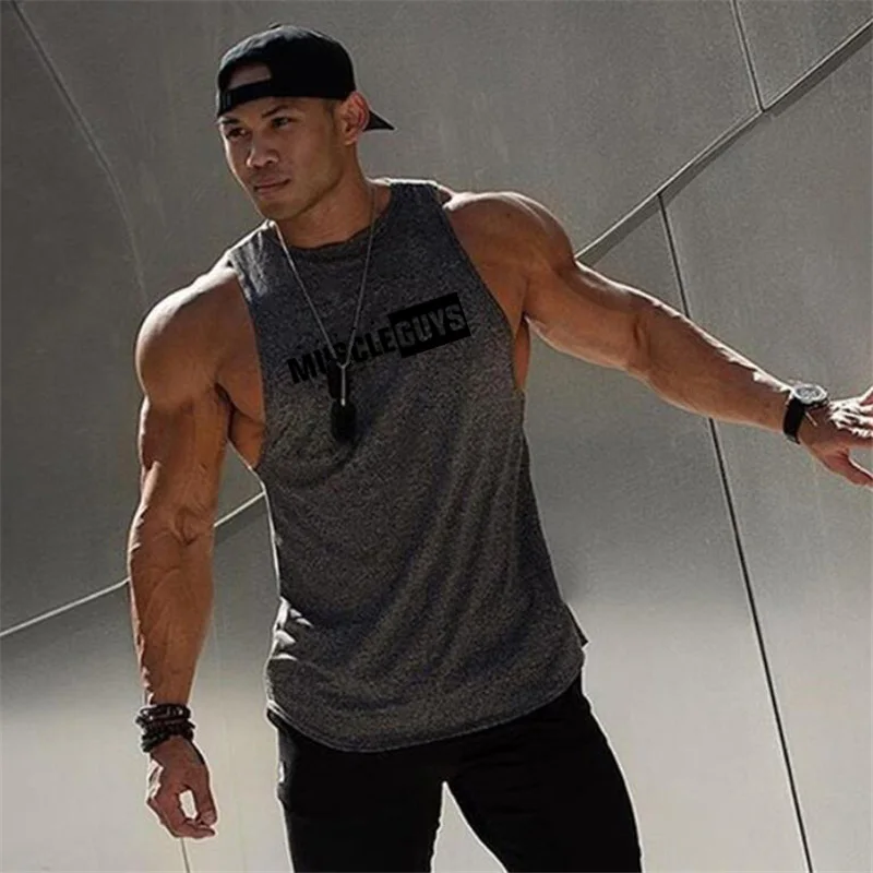 Тренажеры торговой марки Muscleguys одежда Спортивная майка Бодибилдинг Стрингер