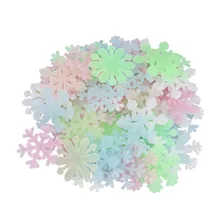 50 шт., украшения для окна, для детской спальни, флуоресцентные, светится в темноте, снежинка, светящаяся звезда, наклейки на стену, рождественские подарки