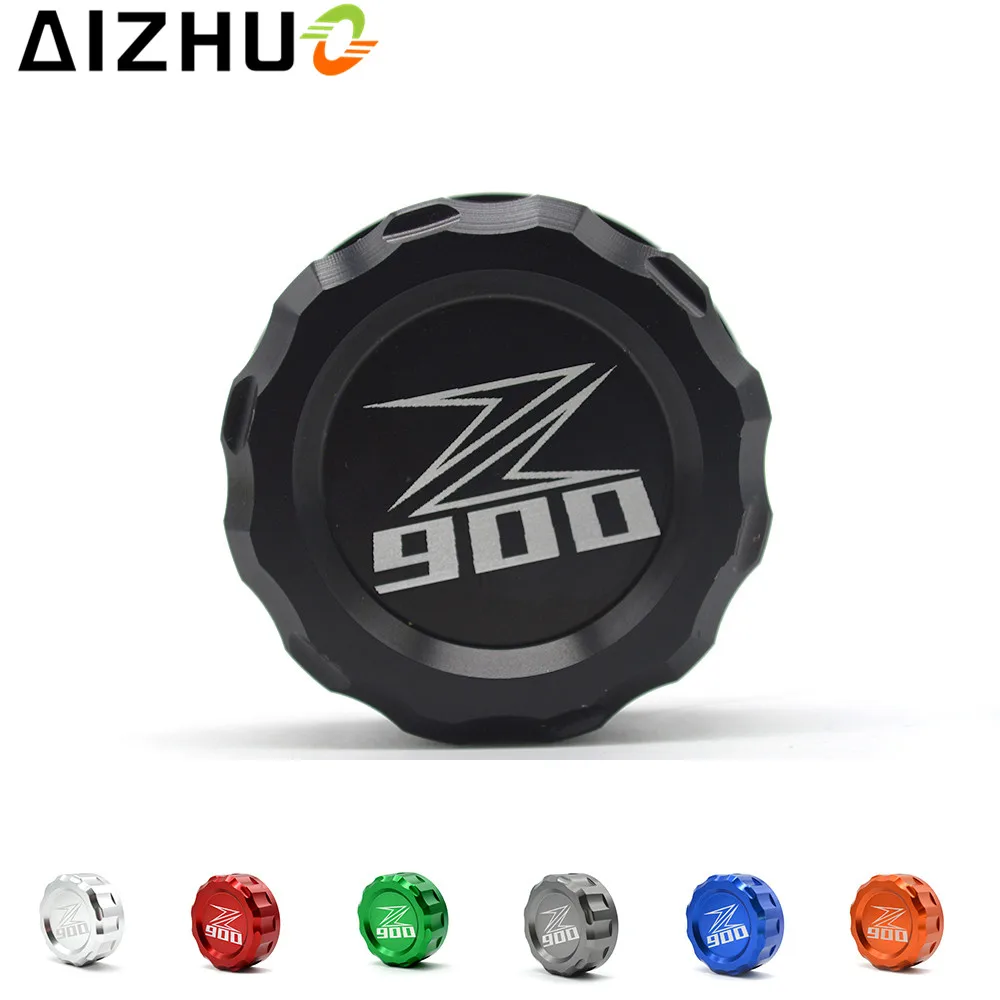 For Kawasaki Z900 Z 900 Z-900 Motorcycle Cylinder Fluid Reservoir Cover Accessories CNC Aluminum With Z900 logo Cover 2010-2014