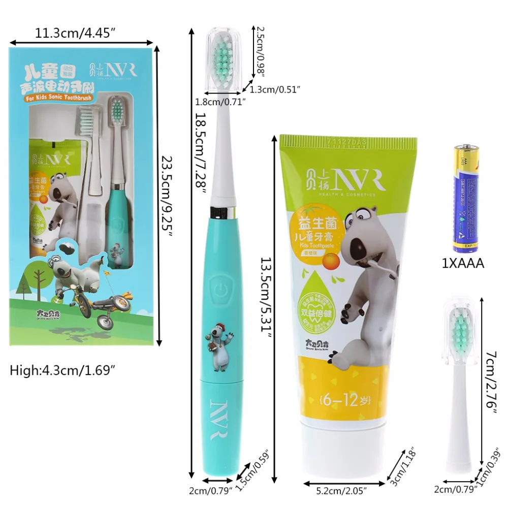 Children Waterproof Rotary Electric Toothbrush and charcoal toothpaste for kids Children Waterproof Rotary Electric Toothbrush and charcoal toothpaste for kids