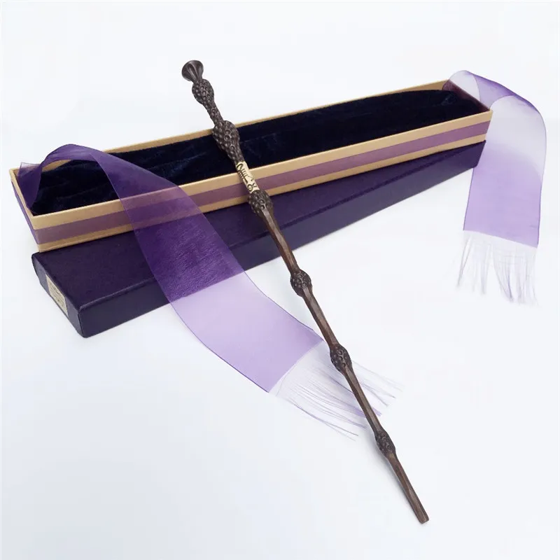 Новое поступление металлический Железный сердечник Драко палочка hp волшебная палочка элегантная лента подарочная упаковка - Цвет: Dumbledor