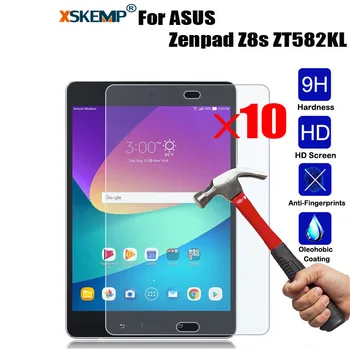 

XSKEMP 10Pcs/Lot 9H Hard Screen Protector For ASUS Zenpad Z8s ZT582KL Ultra Clear Tablet Real Tempered Glass LCD Protective Film