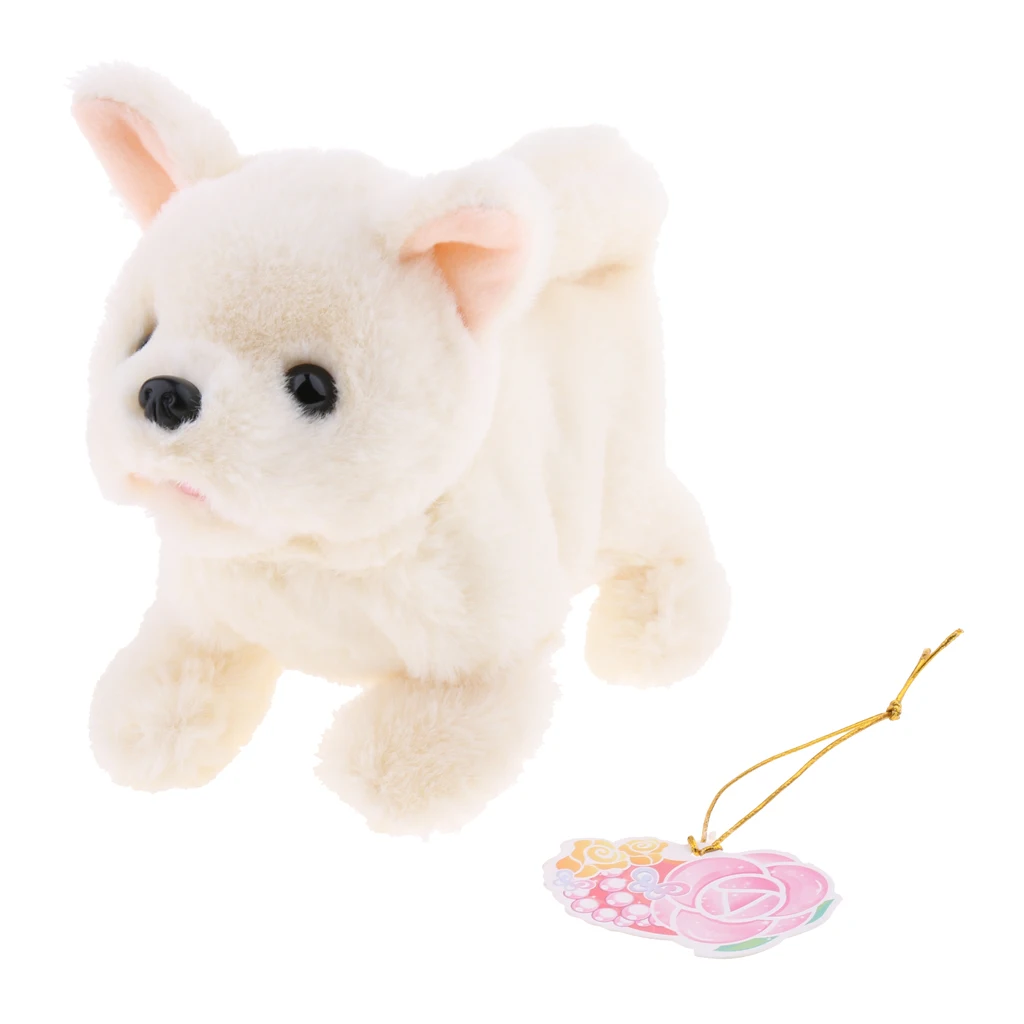Cuddly Electronic Puppy Interactive Dog Robot Toys Electric Robotic Pets Stand Walk Bark & Wag Tail for Children Gift  Chihuahua