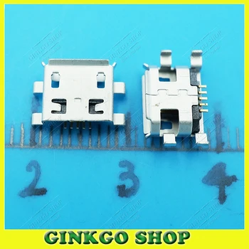 

100pcs/lot Micro USB 5Pins 5P Charging Jack Connector Female 4DIP Foot for Repair Tablet PC Mobile Phone