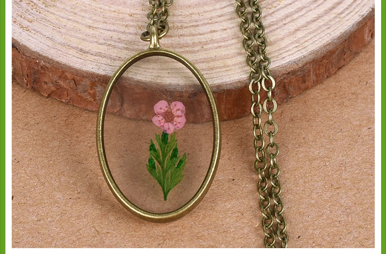 Винтажное Макси-ожерелье с зеркалом, ожерелье с подвеской, ювелирное изделие, колье для женщин, подарок, стекло, сушеные цветы, ожерелье s