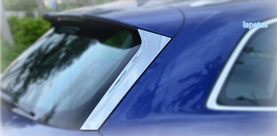 

Lapetus Chrome Rear Triangle Window Spoiler Wing Decoration Frame Cover Trim 2 Pcs / Set Fit For Audi Q5 2018 2019 ABS
