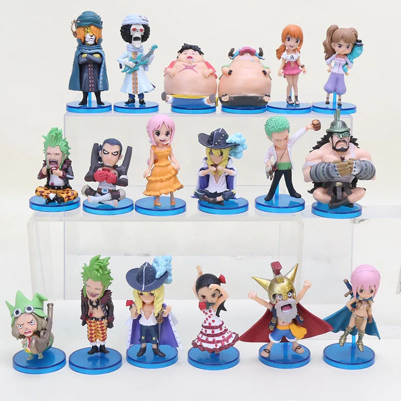 6 Pieces Ensemble Anime Une Piece Q Version Dressrosa Luffy Lucy Hachoir Rebecca Zoro Brook Pvc Figurine Modele Collection Jouet Aliexpress