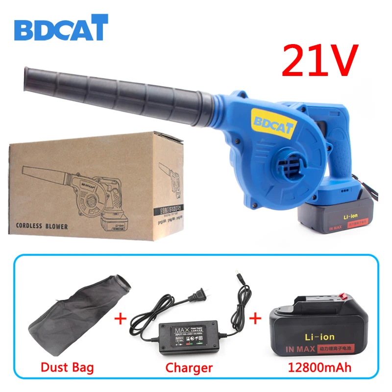 

21V Lithium Battery Cordless Blower Electric Air Blower Industrial Grade Electric Turbo Fan Computer Dust Cleaner Collector