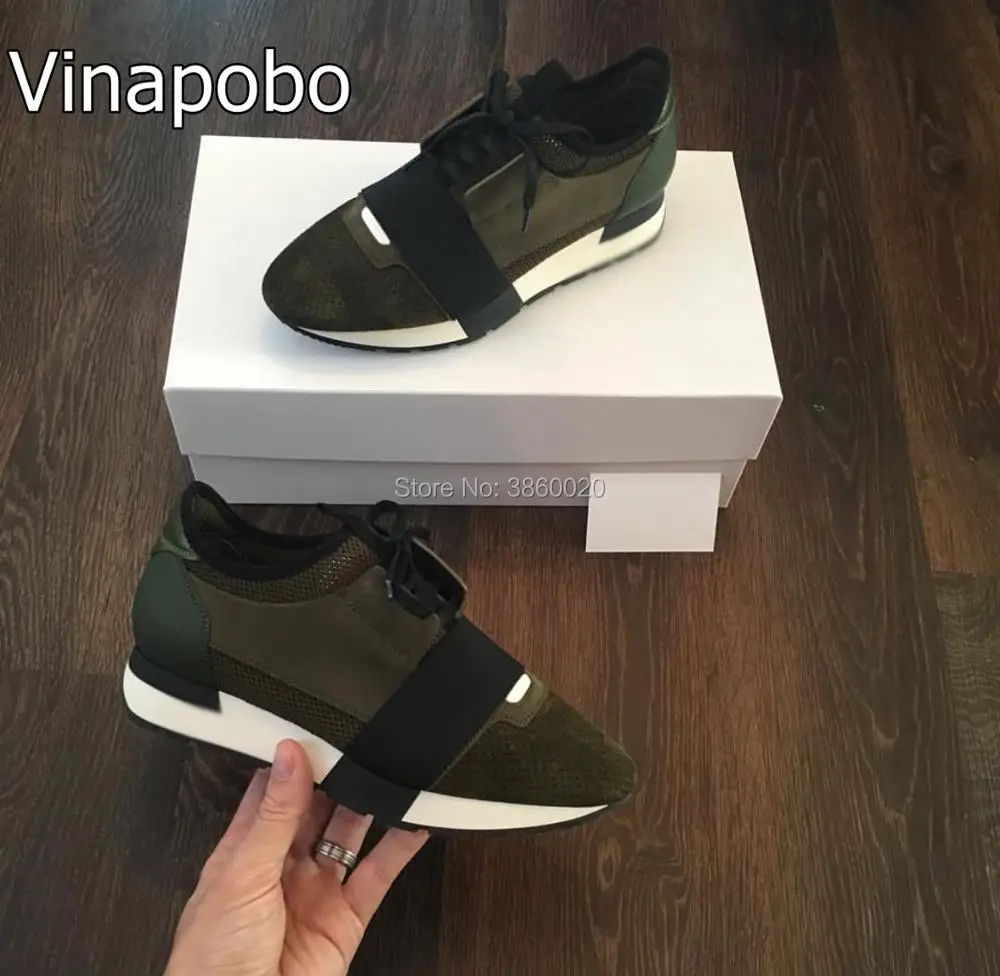 

2017 Genuine Leather Luxury Brand Women Fashion Shoes Flats Nude Black Mesh Leather Lace Up Men'sTrainers Men Casual Shoes