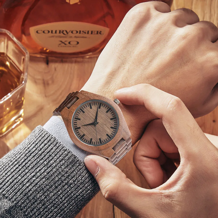 Hand Made Natural Wood Bamboo Mens Watches Top Brand Luxury Quartz Analog Bracelet Wristwatch Wooden Strap relogio masculino (26)