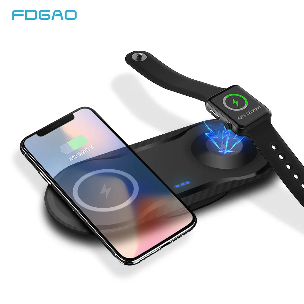 Fdgao 2 In 1 Wireless Charging Pad For Apple Watch 4 3 2