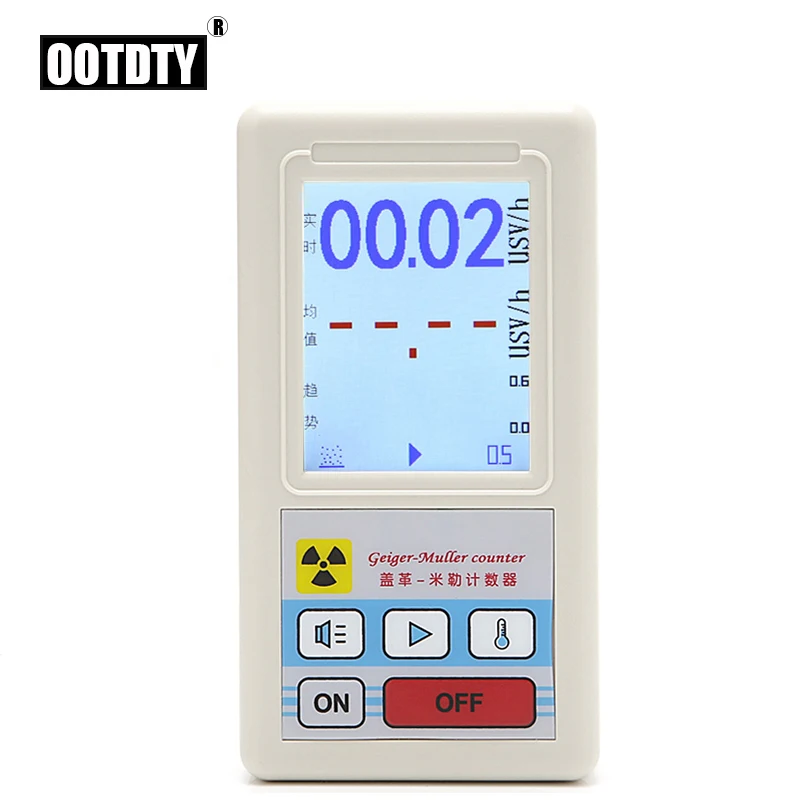 

OOTDTY Counter Nuclear Radiation Detector Dosimeters Marble Tester With Display Screen DORP SHIPPING